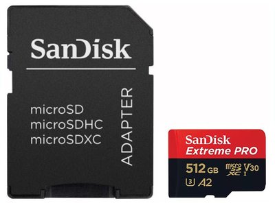 SANDISK microSDXC Extreme Pro 512GB 200/140